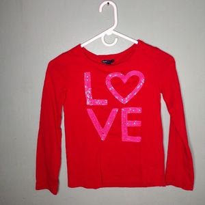 Girl red love Long sleeve Shirt •10 • Gap Kids